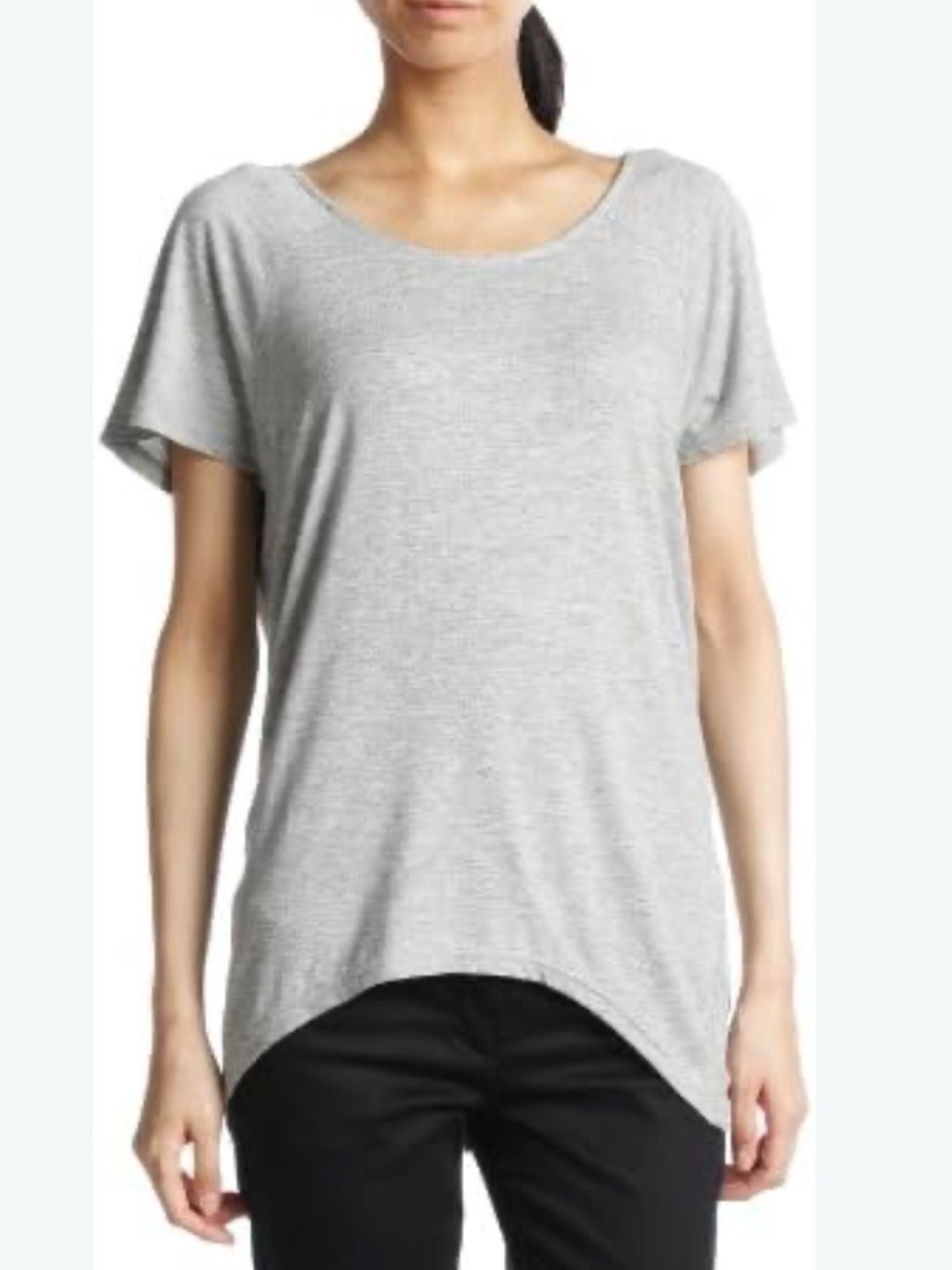 NWT Discovery Short Sleeve Scoop Neck Tee - Light Gray